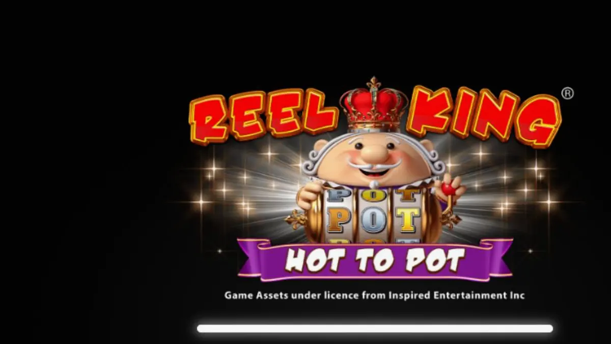 Tampilan visual slot Reel King Hot to Pot dengan simbol buah klasik dan elemen kerajaan